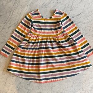 Hanna Andersson- Striped Multicolor Long Sleeve Dress